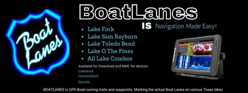 Boatlanes Lake Fork gps map