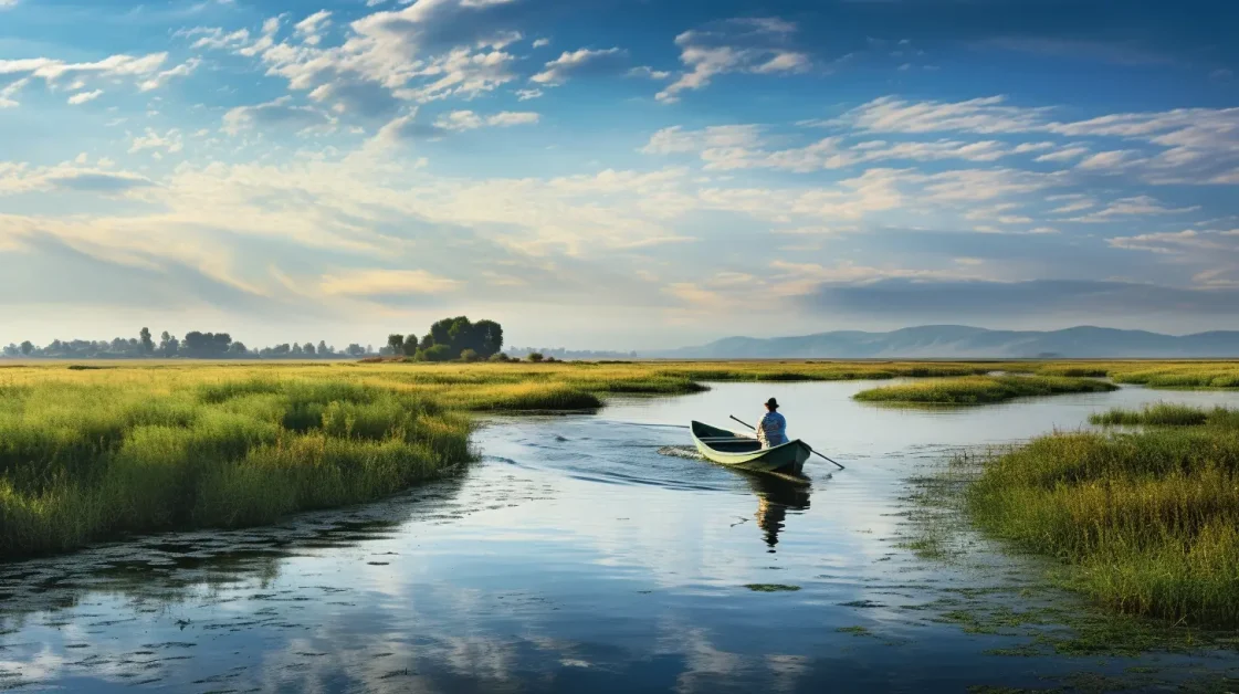 Bass fishing in California Delta