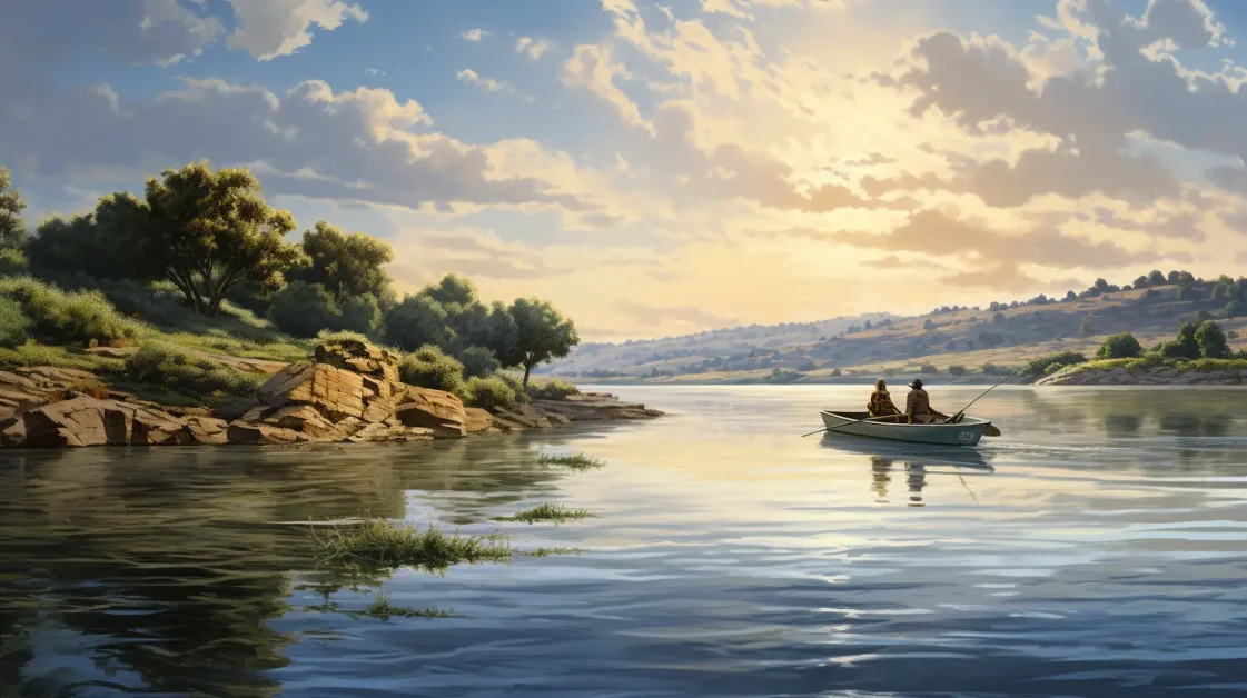 Image showcasing Folsom Lake's serene waters