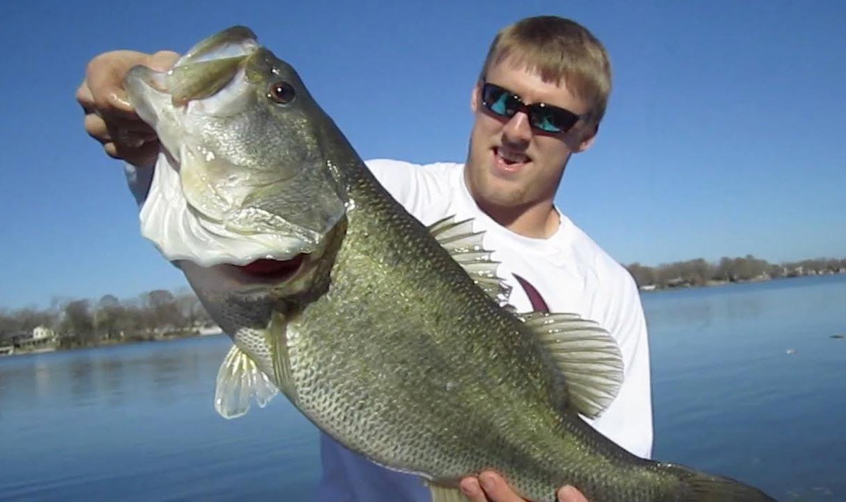 Man holding huge bass 