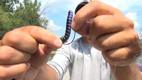 Hooking a texas rig after pulling the bait straight