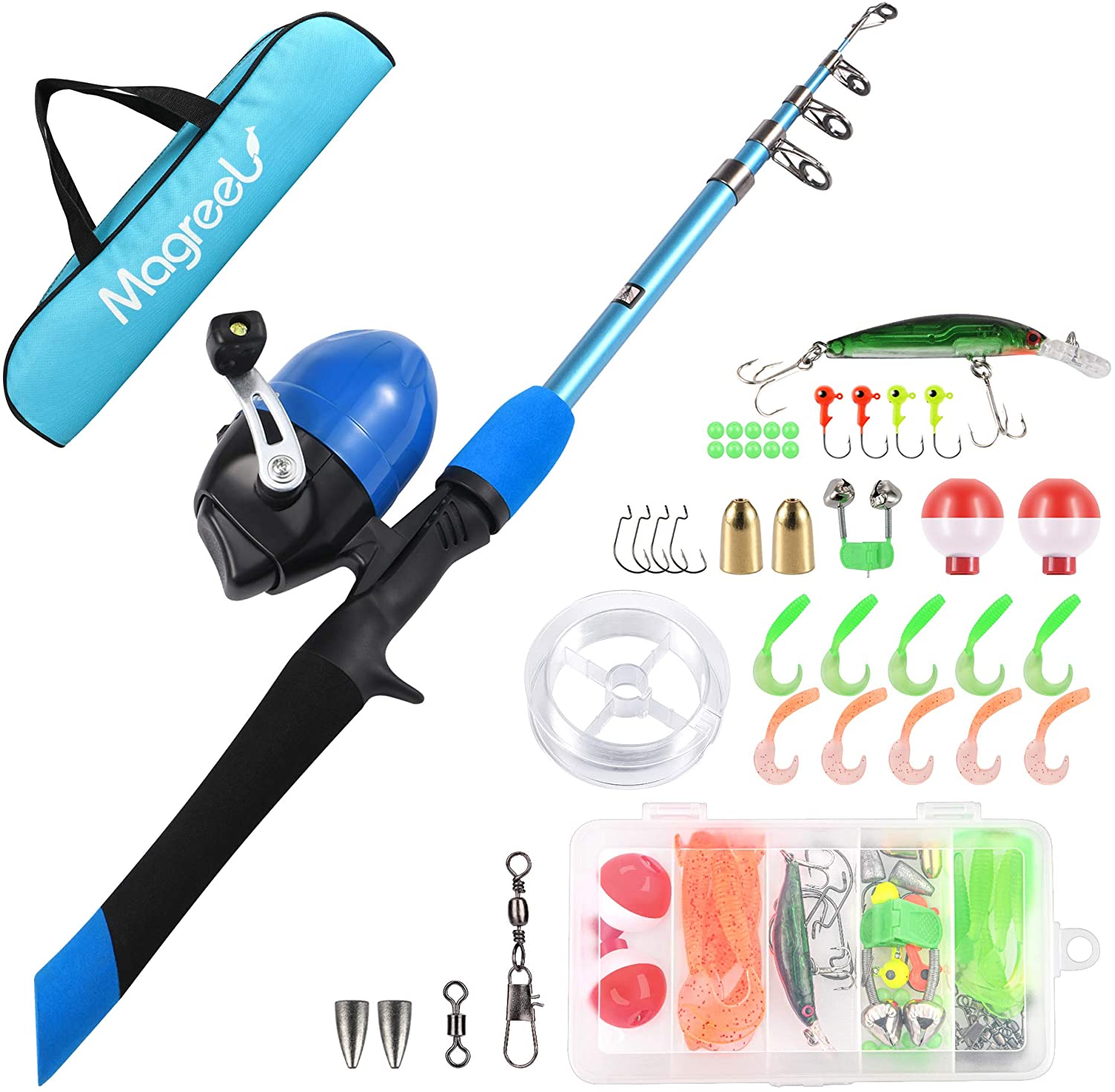 Magreel Kids Portable Telescopic Fishing Rod and Reel