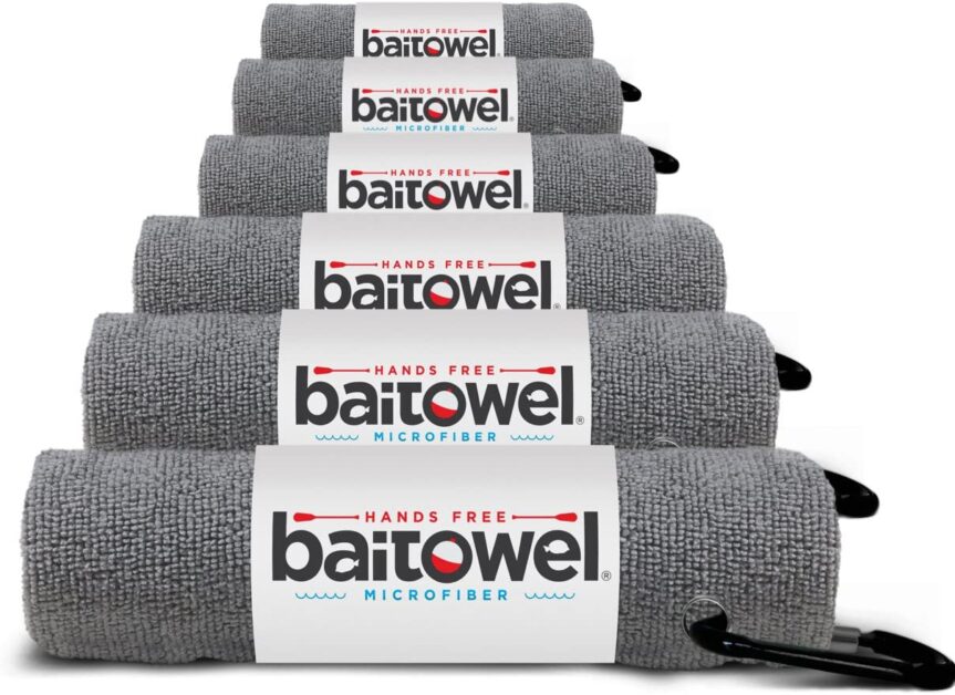 Bait Towel Gray 6 Pack Microfiber