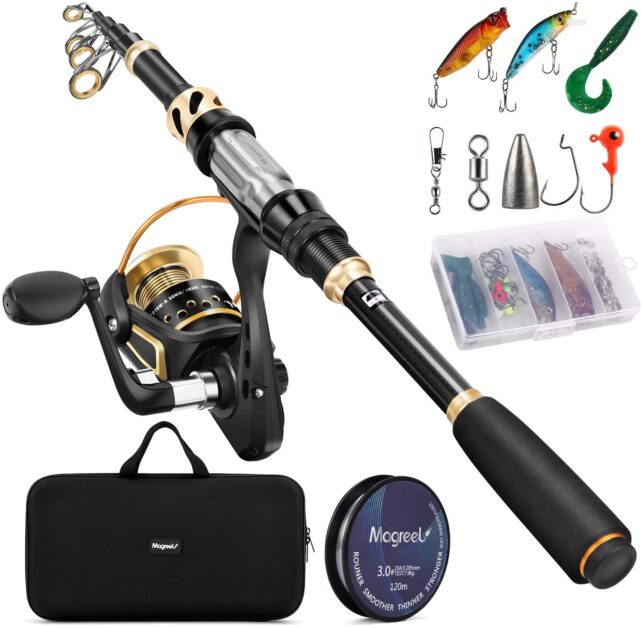 Magreel Telescopic Fishing Rod and Reel Combo Set Kit