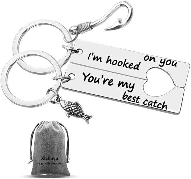 Couple Keychain Valentines Fishing Gift