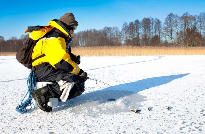 Maine-Ice-Fishing-Using-Jigging-Rod
