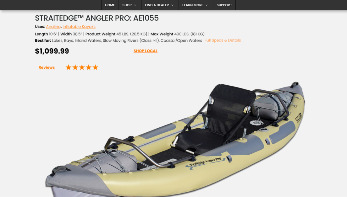 Advanced Elements StraitEdge Angler PRO