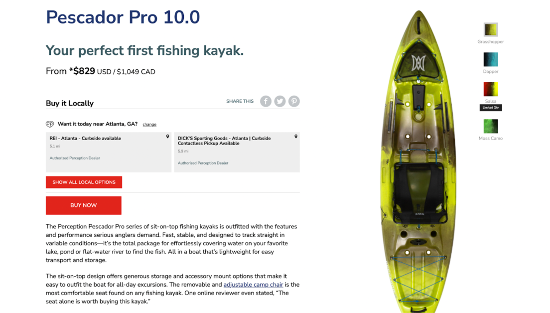 Perception Pescador Pro 10.0