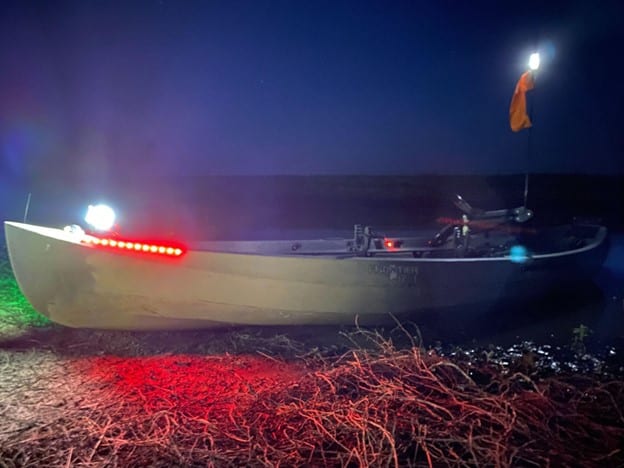 kayak fishing at night