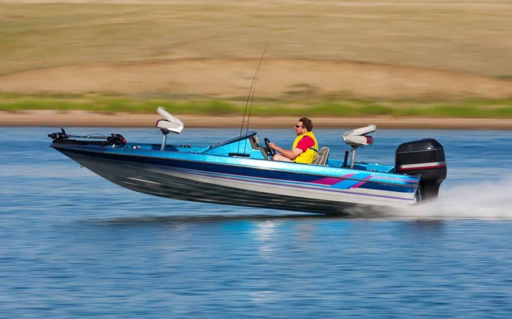 Fast Fishing boat on the water